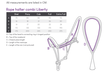 Preview: QHP; Knotenhalfter - Kombi - Liberty - kobaltblau