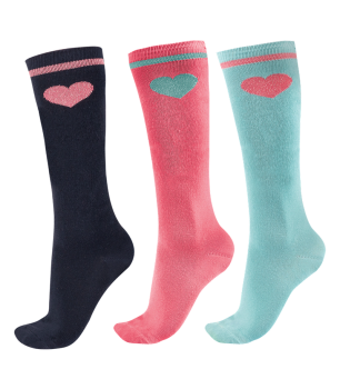 Waldhausen; Kinder-Reitsocken Glitter - 3er-Pack