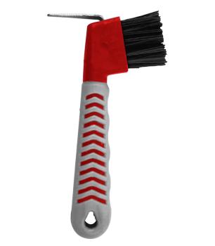 Waldhausen; Grippy Hoof Pick Brush - rot/grau