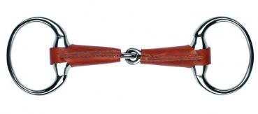 Feeling; Olivenkopftrense mit Leder bezogen