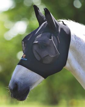 Shires; Pro Stretch Fliegenmaske - schwarz
