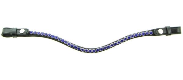 Meralino Stirnband Premium Crystal - blau